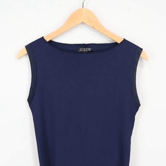 J.Crew Refined Rib Shell Tank Top Navy Blue Size Medium NWT - Picture 3 of 8